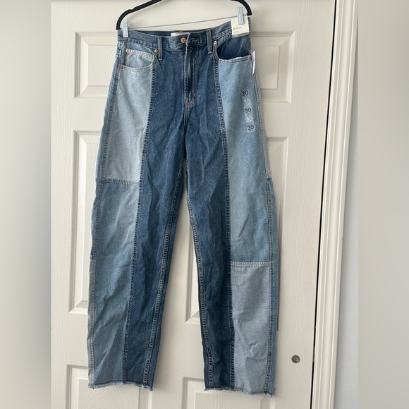 GAP Unisex denim Patchwork barrel Jeans - Picture 2 of 4